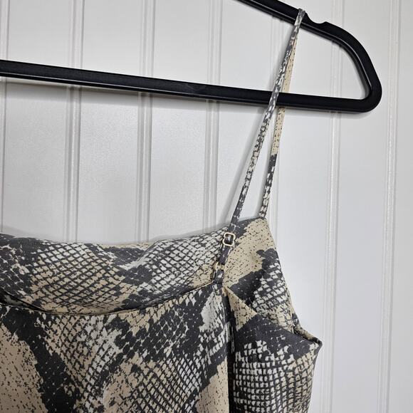 H&M Womens Satin Snake Print Slip Dress Size XS Sleeveless Date Night Silky Boho - Picture 6 of 12